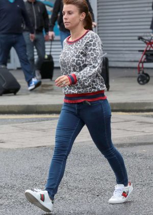 Coleen Rooney at Manchester Airport