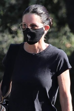 Courteney Cox - Seen after a visit to a spa in Malibu