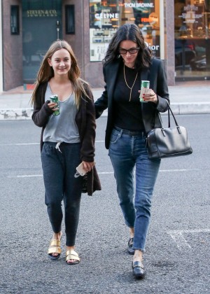 Courteney Cox with her daughter in Beverly Hills