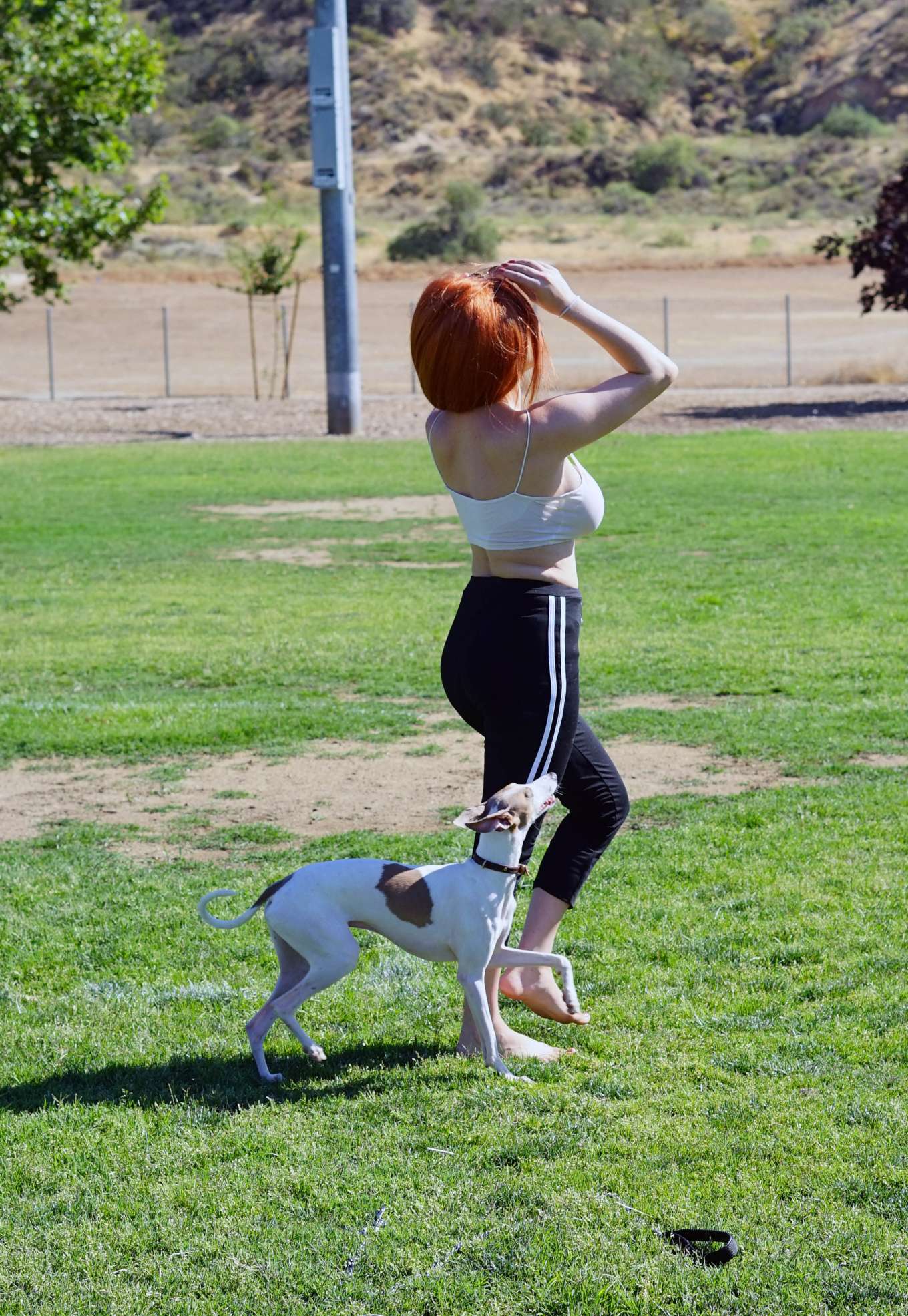 Courtney Stodden: Play with dog in the Hollywood hills-04 | GotCeleb