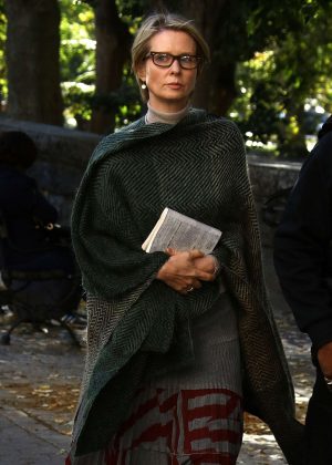 Cynthia Nixon on the set of 'The Only Living Boy' in New York