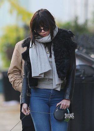 Daisy Lowe in Jeans out and about in London