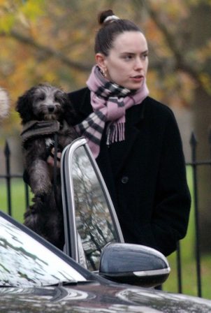 Daisy Ridley - Seen out with her dog in Primrose Hill