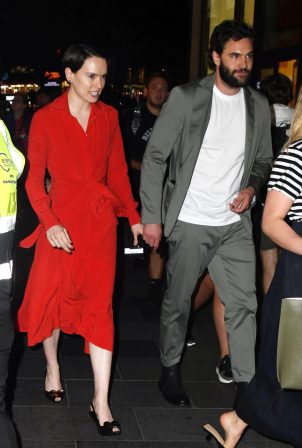 Daisy Ridley - With husband Tom Bateman seen after Indiana Jones Premiere in London