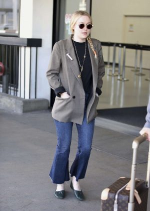 Dakota Fanning at LAX airport in Los Angeles