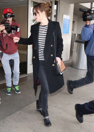 Dakota Johnson - Arriving at LAX Airport in LA