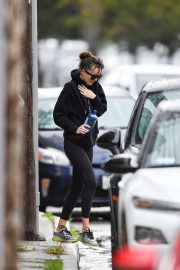 Dakota Johnson - Leaving Yoga on a rainy Los Angeles