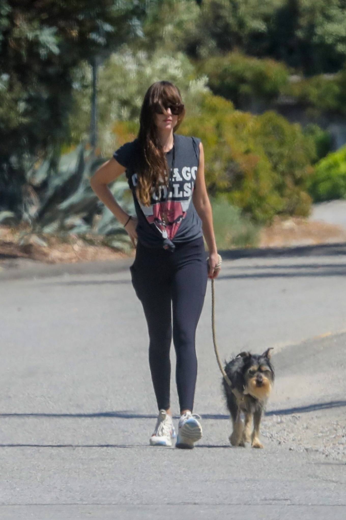 Dakota Johnson – Out with her dog in Malibu