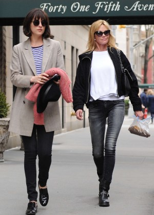 Dakota Johnson with her mom out in NYC