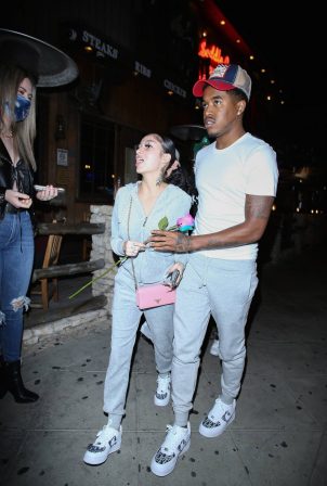 Danielle Bregoli with her boyfriend at Saddle Ranch in West Hollywood