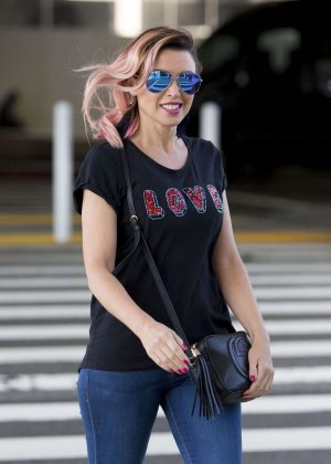 Dannii Minogue Arrives at LAX Airport in Los Angeles