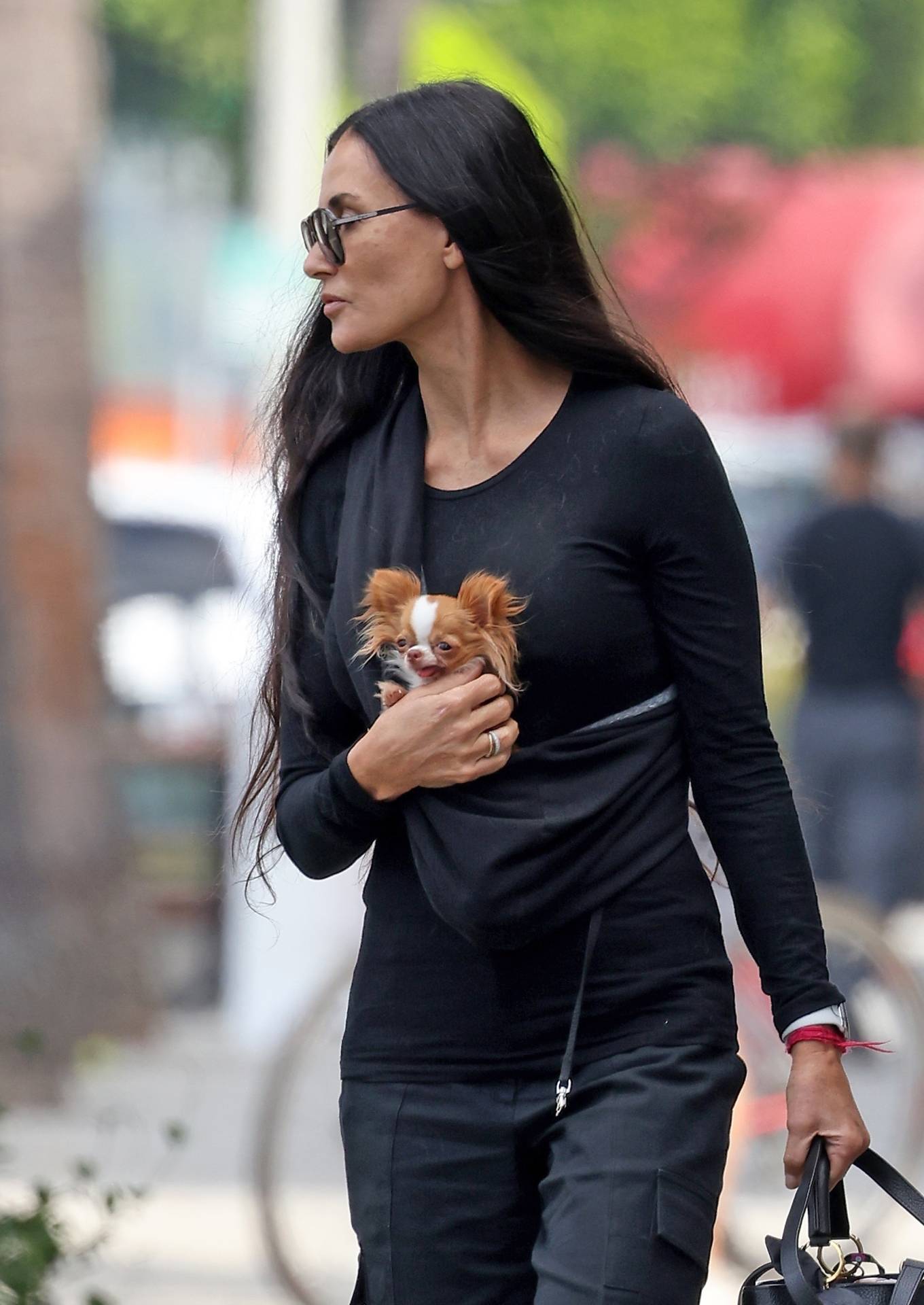 Demi Moore 2023 : Demi Moore – Seen with her cute Dog Pilaf in Los Angeles-06