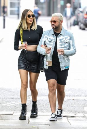 Demi Sims and Dean Rowland - Seen while out in Soho Square in London