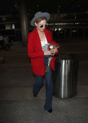 Diane Kruger in Jeans at LAX Airport in LA