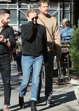 Diane Kruger in Jeans out in New York