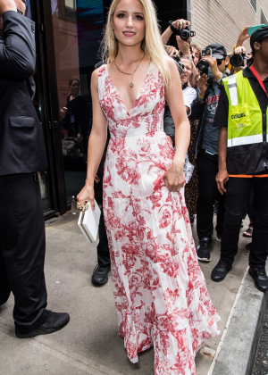 Dianna Agron - Leaving Oscar De La Renta Fashion Show in New York