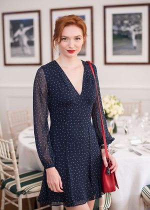 Eleanor Tomlinson - The Polo Ralph Lauren VIP Suite at Wimbledon Tennis Championships in London