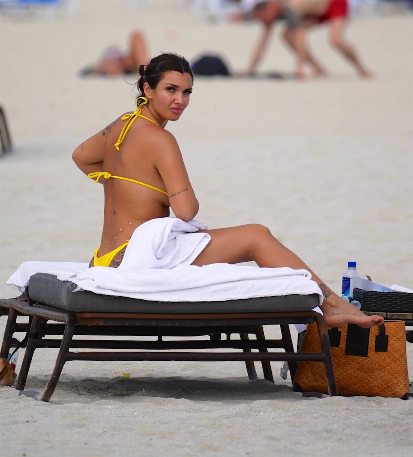 Elettra Lamborghini In A Yellow Bikini At The Beach In Miami 18