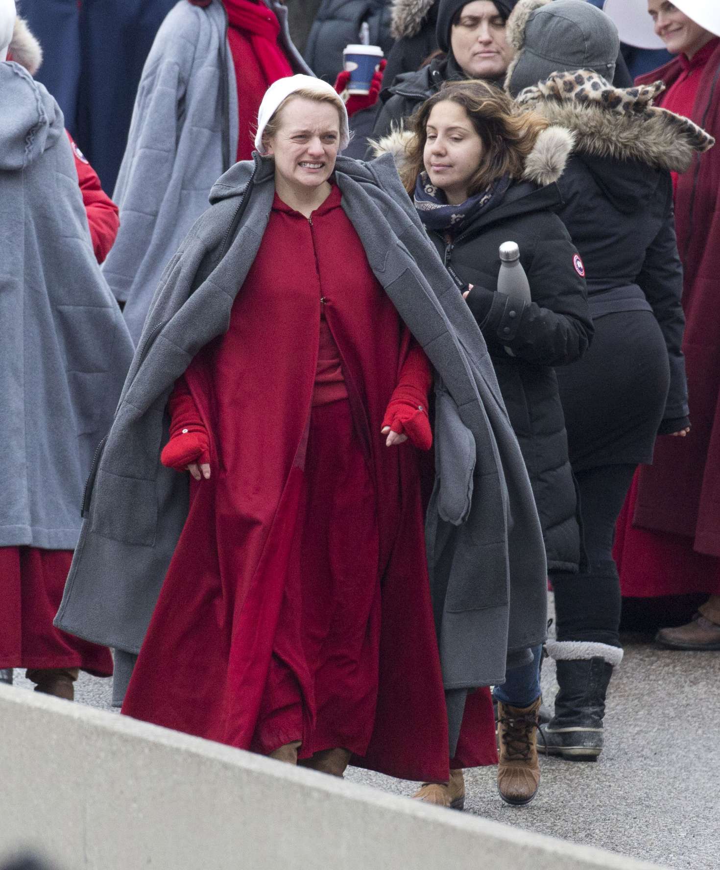 Elisabeth Moss: Filming scenes for The Handmaids Tale -08 | GotCeleb