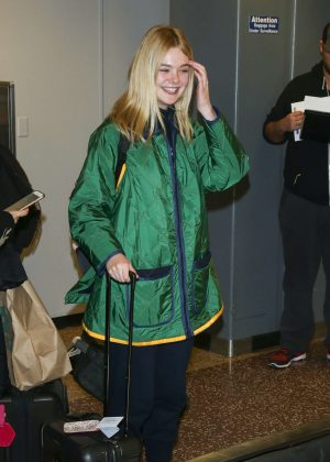 Elle Fanning - Arriving at Salt Lake City Airport
