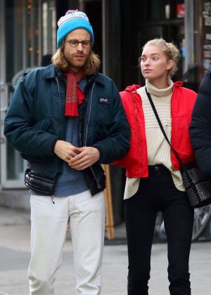 Elsa Hosk with Tom Daly out in NYC