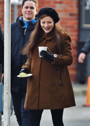 Emilie de Ravin on the set of 'Once Upon A Time' in Vancouver