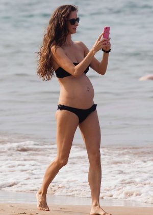 Emilie Livingston in Bikini on the beach in Maui