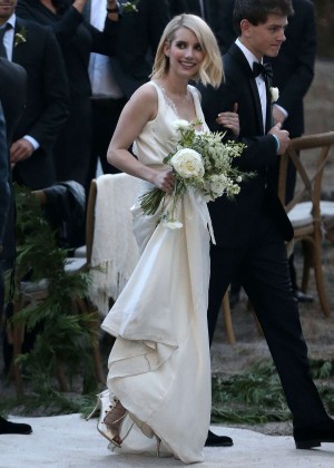 Emma Roberts at Kara Smith Wedding in Los Angeles