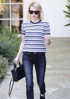Emma Roberts in Tight Jeans Out in LA