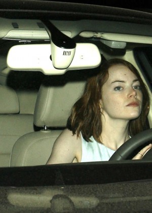 Emma Stone - Leaving Cicconi's Restaurant in West Hollywood