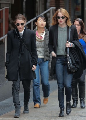 Emma Stone with Rooney Mara out in NY