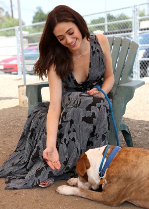 Emmy Rossum at the Best Friends Animal Society in LA