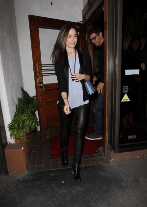 Emmy Rossum - Leaving Madeo's Restaurant in West Hollywood