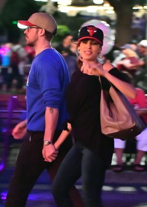 Eva Mendes and Ryan Gosling have a date night at Disneyland