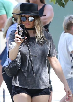 Fergie in Black Shorts - Out in Los Angeles
