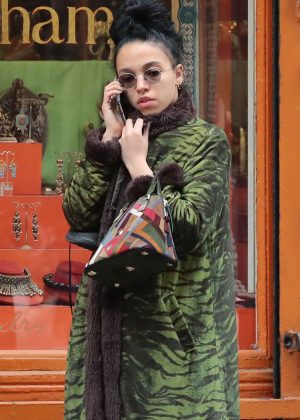FKA Twigs out shopping in Soho