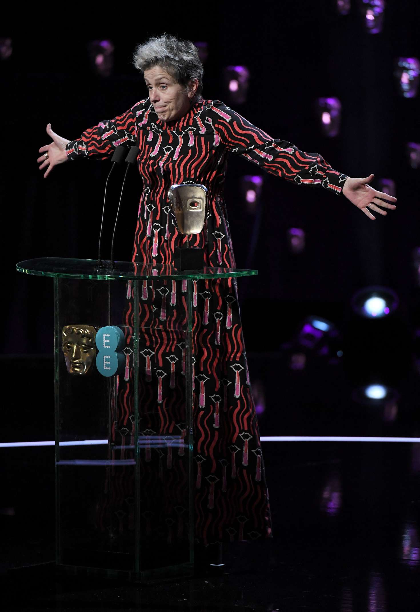 Frances McDormand 2018 : Frances McDormand: 2018 BAFTA Awards -01