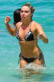 Gabby Allen in Bikini on the beach in Barbados