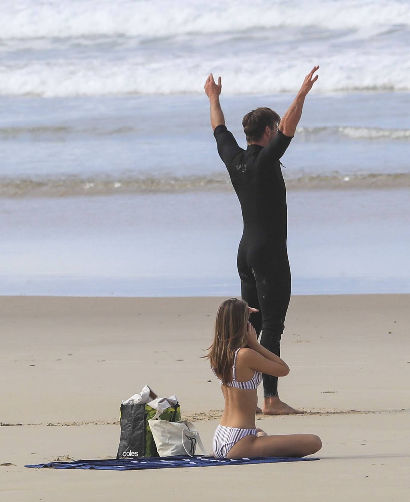 Gabriella Brooks in Bikini on the beach in Byron Bay