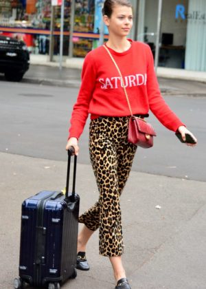 Georgia Fowler headed to the airport in Sydney