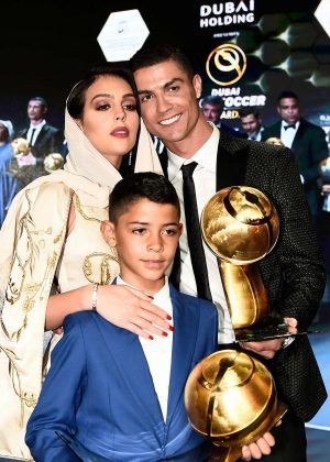 Georgina Rodriguez and Cristiano Ronaldo - Sport Globe Soccer Award 2019 in Dubai