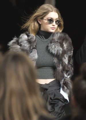 Gigi Hadid - Leaves the Chanel Fashion Show 2016 in Paris
