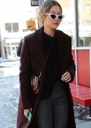 Gigi Hadid - Steps out on a cold day in NYC