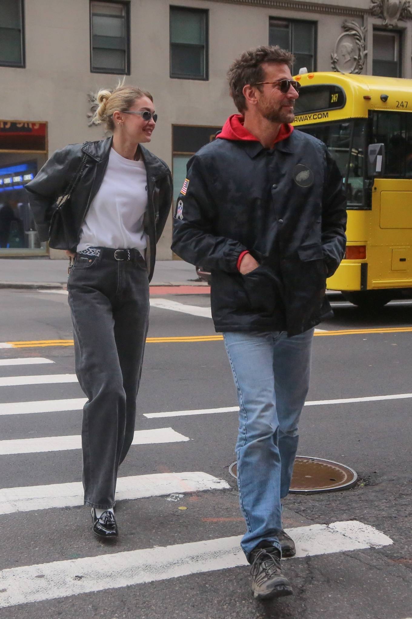 Gigi Hadid 2024 : Gigi Hadid – With Bradley Cooper on a stroll through Midtown in New York-01