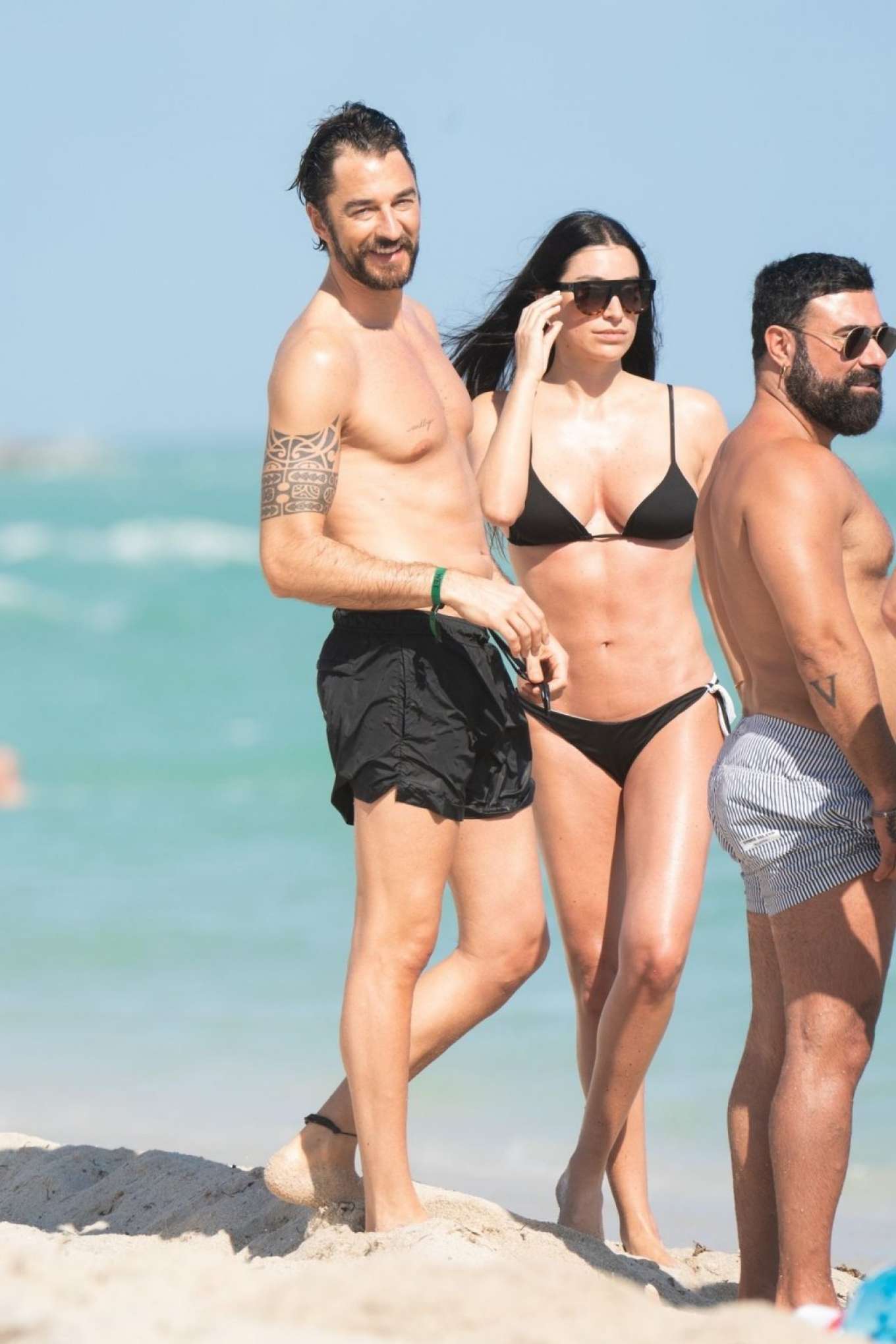 Gabriele and Andrea Grilli are seen during a beach day in Miami10 GotCeleb