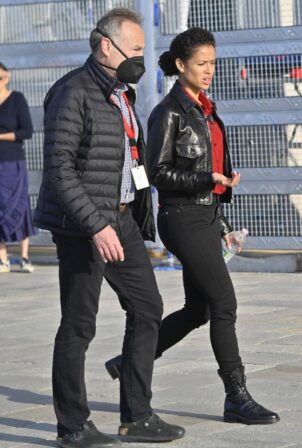 Gugu Mbatha-Raw - On the set of 'Lift' in Venice