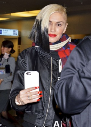 Gwen Stefani at Haneda Airport in Tokyo