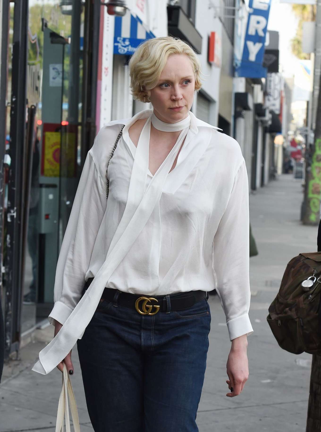 Gwendoline Christie Out Shopping -01 | GotCeleb