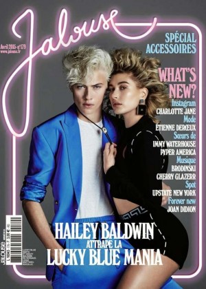 Hailey Baldwin & Lucky Blue Smith - Jalouse Cover Magazine (April 2015)