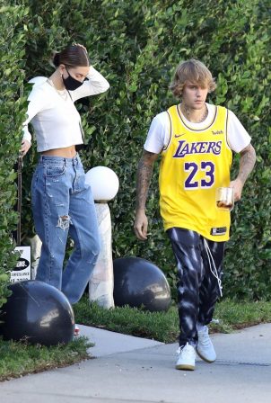 Hailey Bieber and Justin Bieber - visit some friends in Beverly Hills